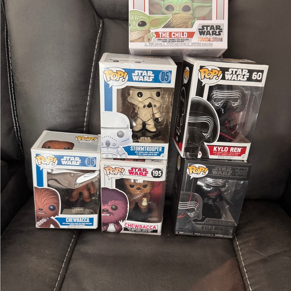 Funko Star Wars Pop! Figures - Black, White, Red